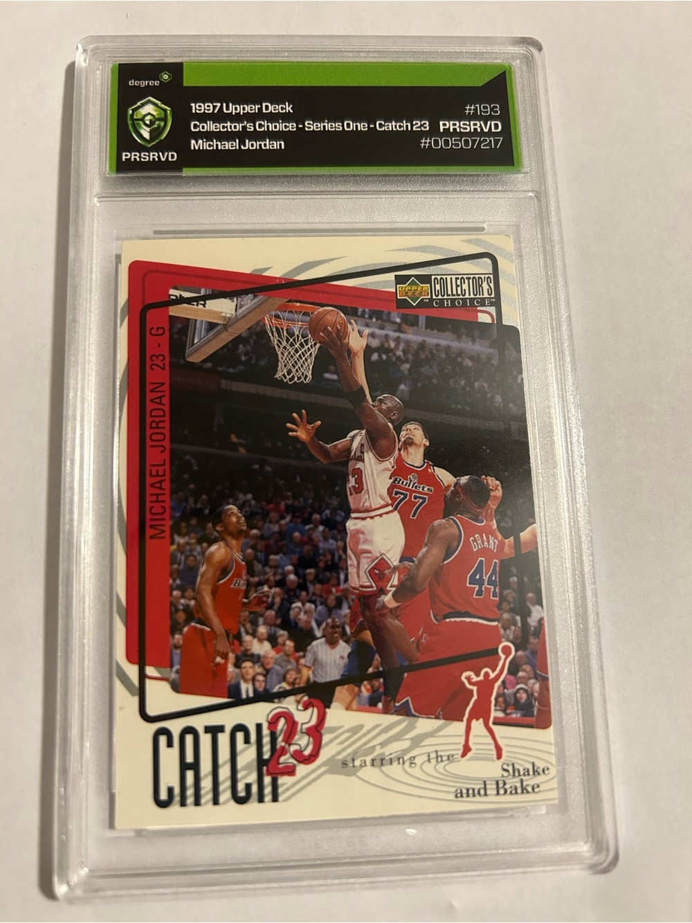 1997 Upper Deck "Catch 23" Michael Jordan Basketball Card - Red/White